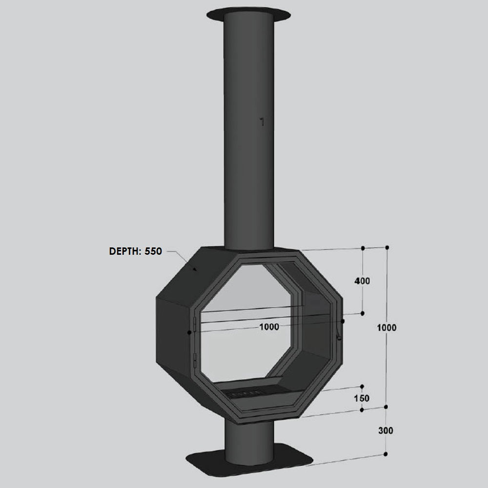 Semineu suspendat Cylinder