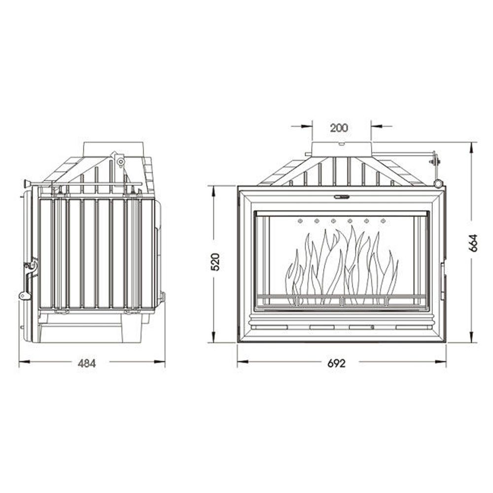 Focar semineu INVICTA 700 Options