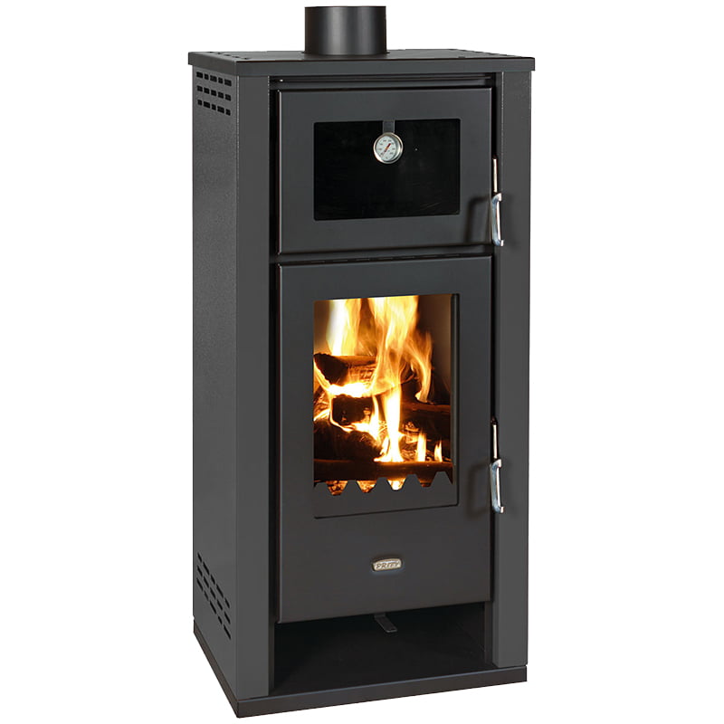 Soba pe lemne Prity K2 GT F, 8 kW - Negru
