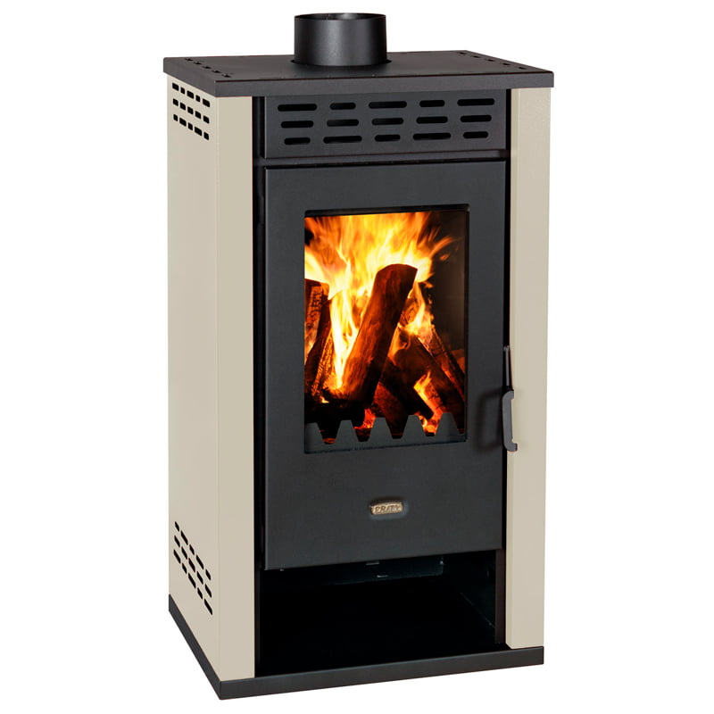 Sobă pe lemne cu cuptor Prity K2 GT, 8 kW - Ivory