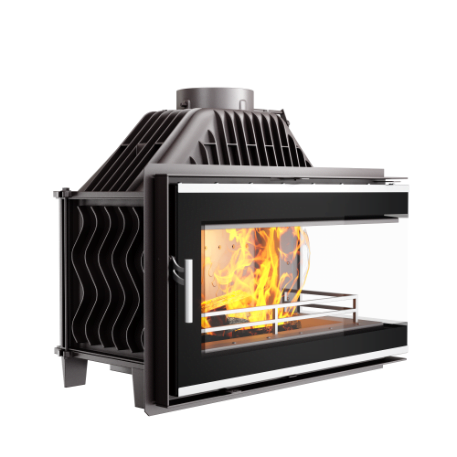 Focar șemineu fontă Kawmet W16 Sticlă dreapta– 13,5kW