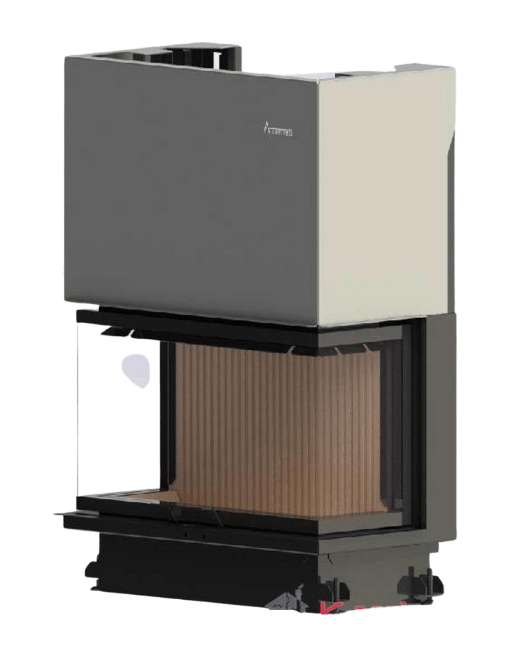 A-caminetti CRYSTAL MAX Eco - Focar Șemineu 3 laturi vitrate