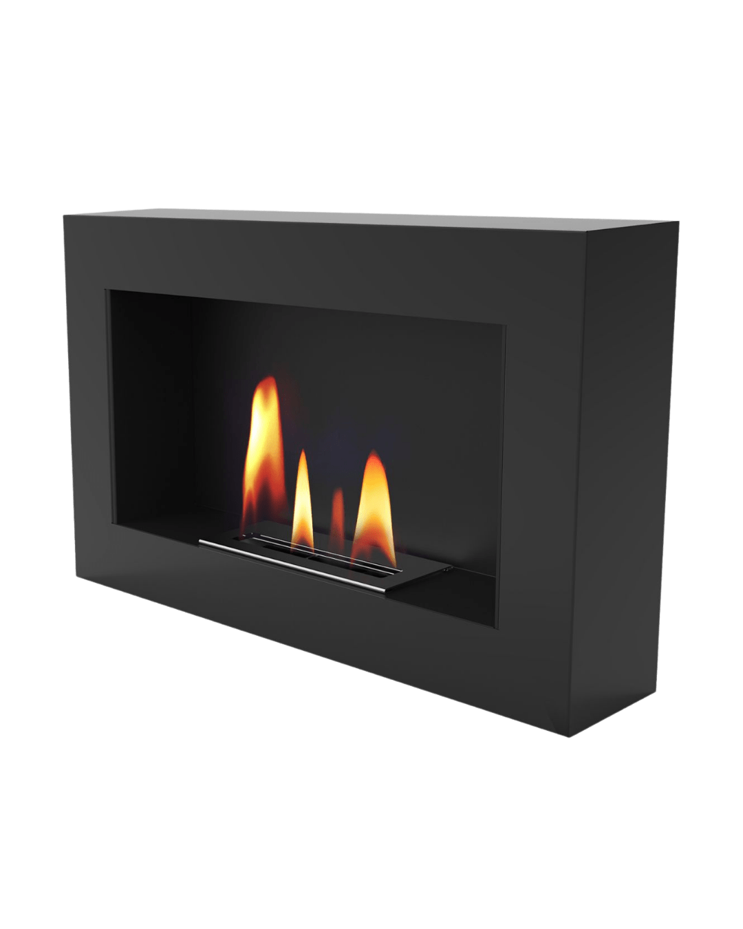 Șemineu cu bioetanol UNIFLAM 70x40cm BOX Negru MatRezervor 0,6 l