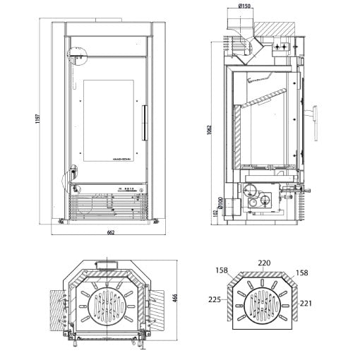 Soba pe lemne HAAS+SOHN Hasvik