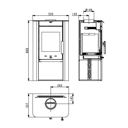 Soba pe lemne HAAS+SOHN Prunus