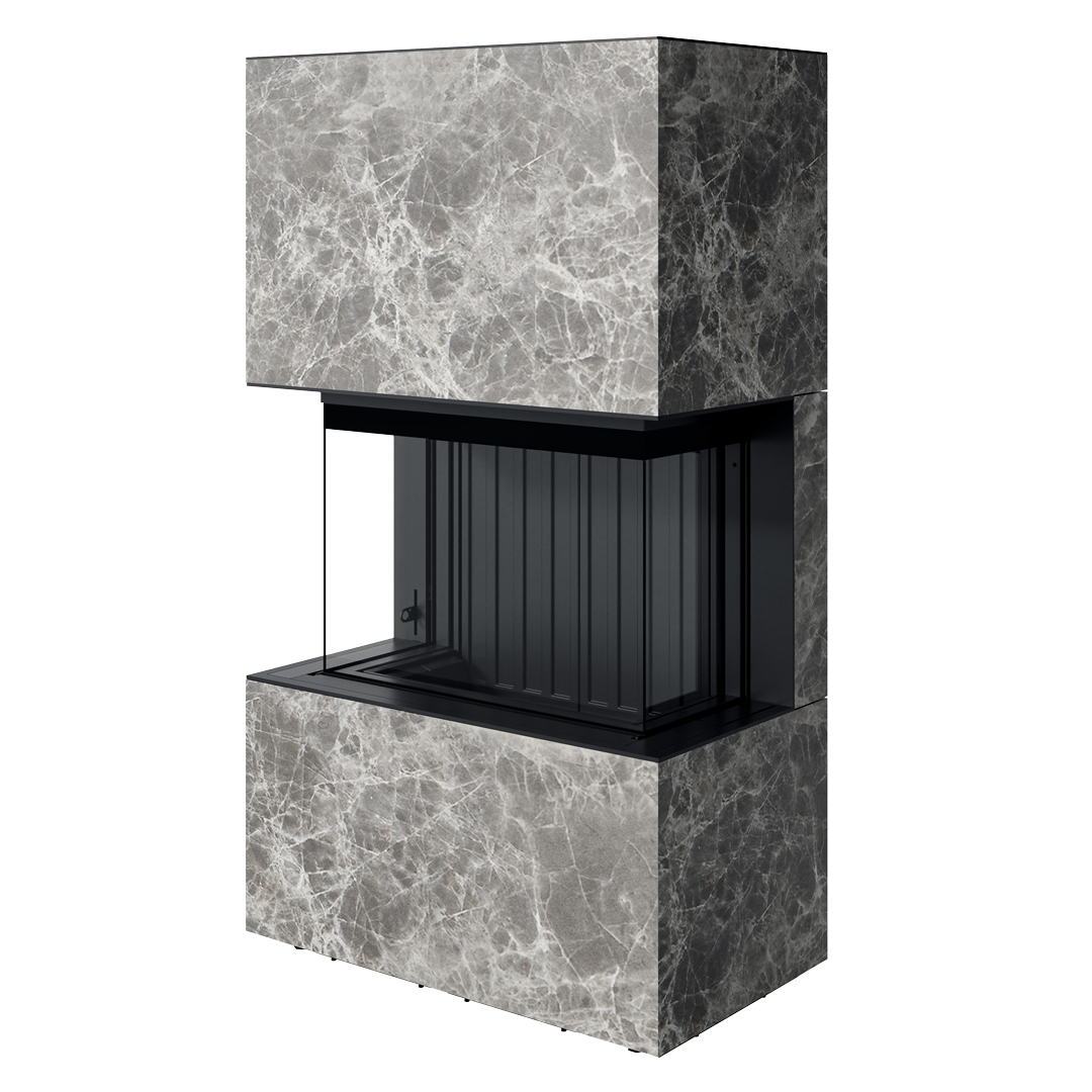 Șemineu Spartherm Opal - Vedere Panoramică pe Trei Laturi, Design Elegant