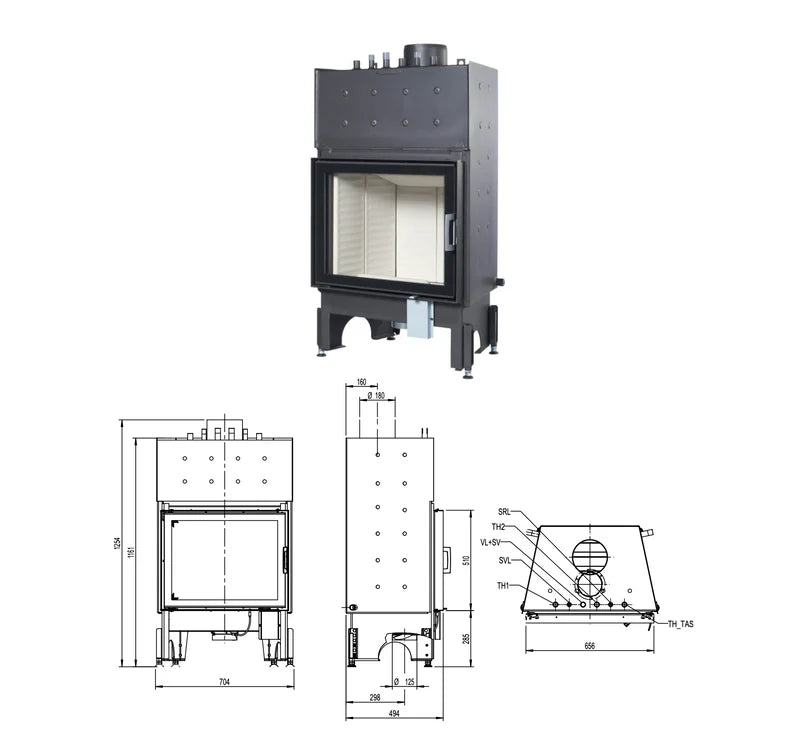 Focar termosemineu - 65x51 K aquaHEAT -Bendisgrup