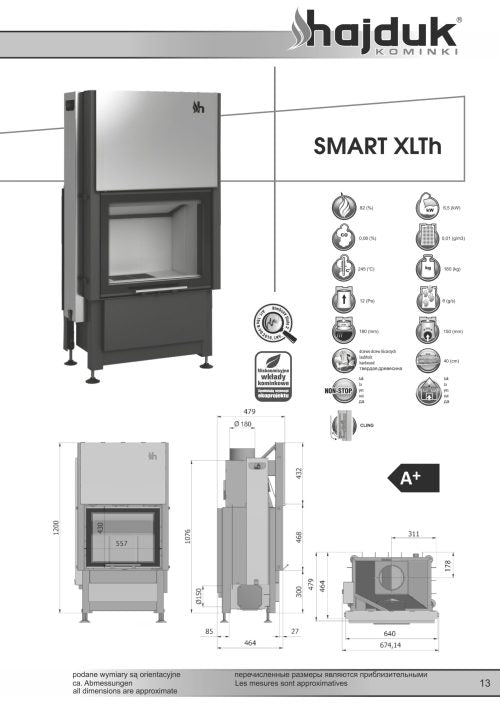 Focar semineu Smart XLTh Hajduk