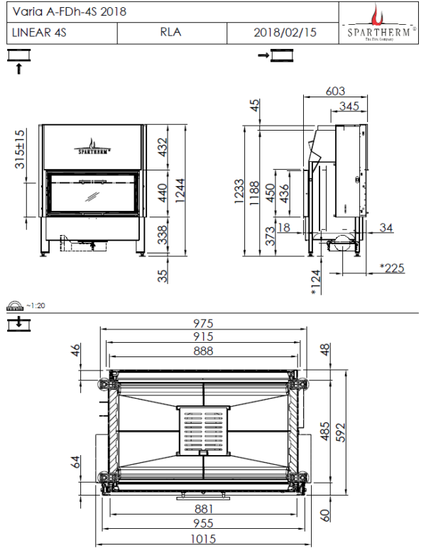 Spartherm Focar semineu Varia A-FDH