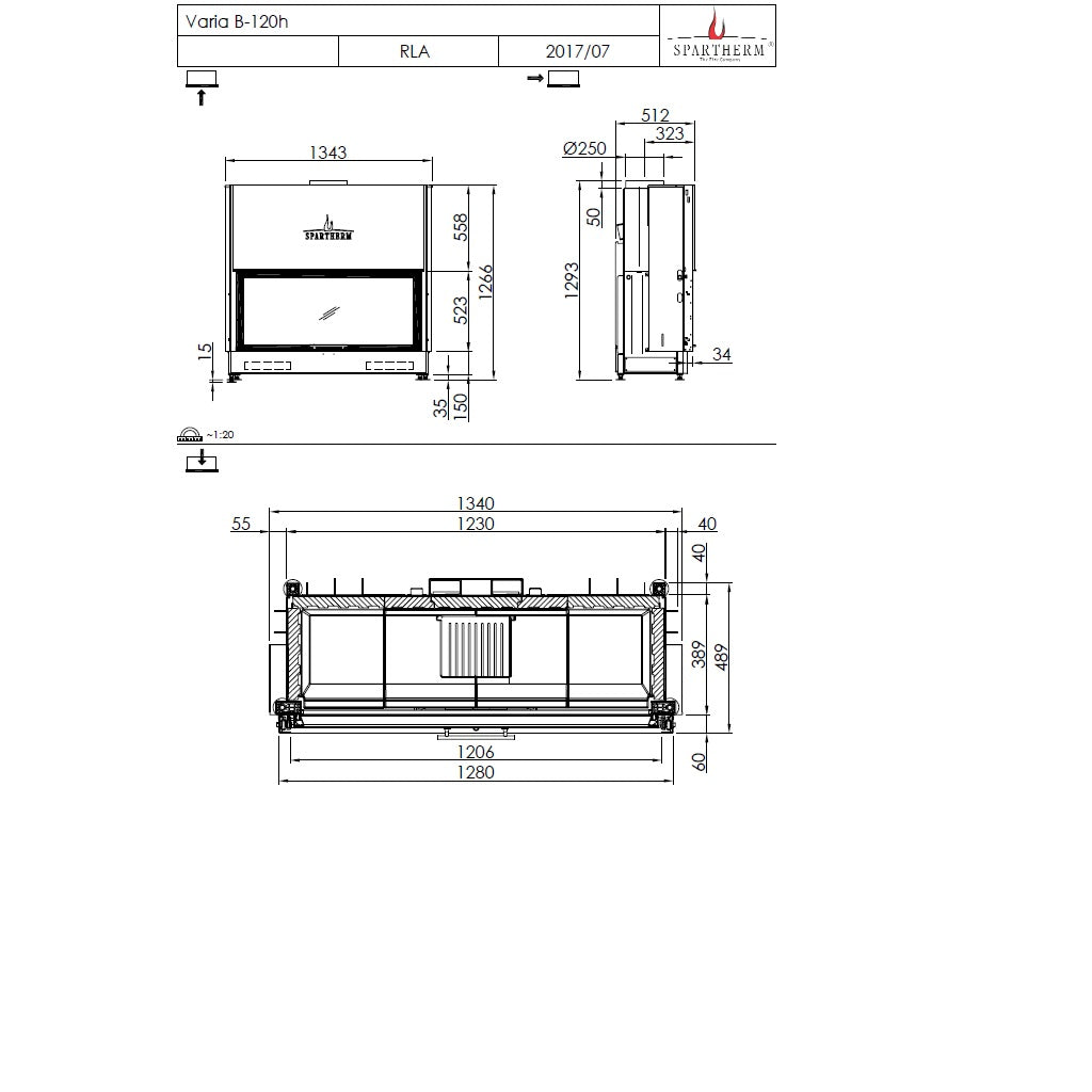 Spartherm Focar semineu Varia B-120H