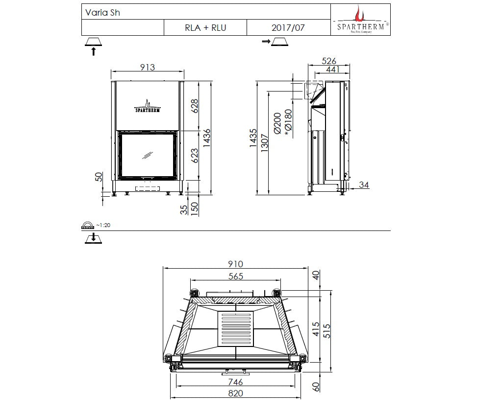 Spartherm Focar semineu Varia Sh