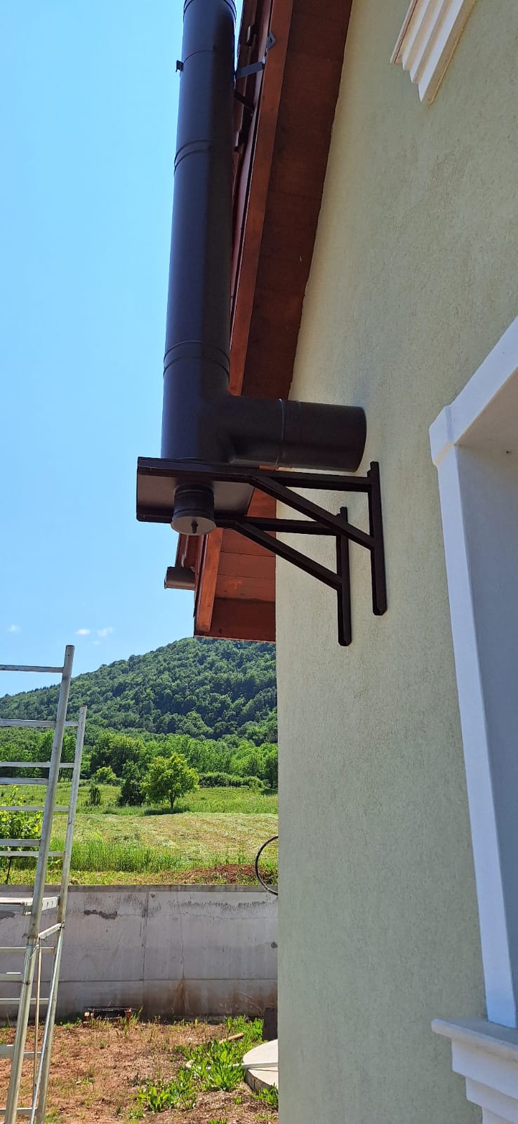 Coş de fum inox izolat