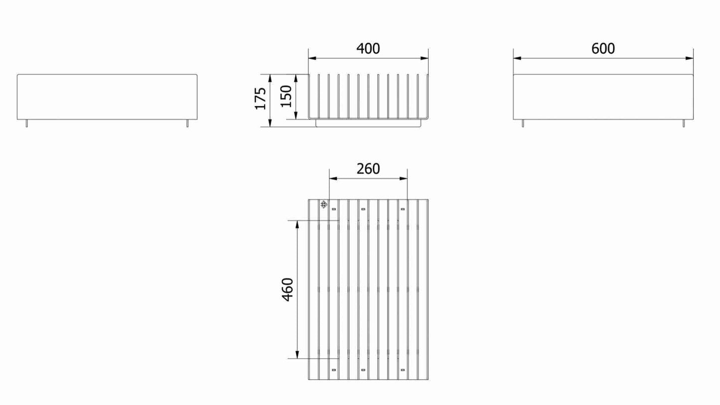 Vatra de foc exterior ERIZO - 60x40 cm