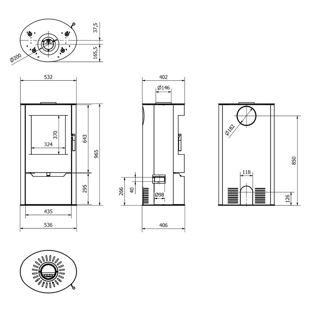 Soba otel Torven 7kW