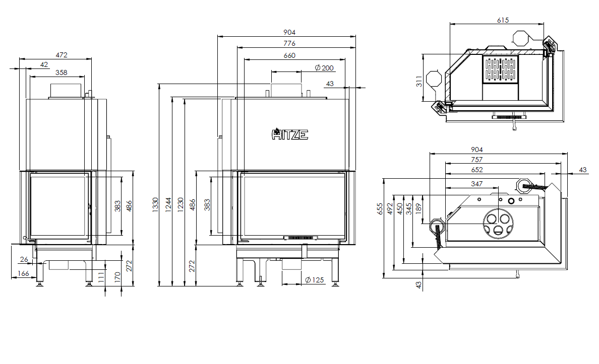 Termosemineu AQUASYSTEM 68X43 RG
