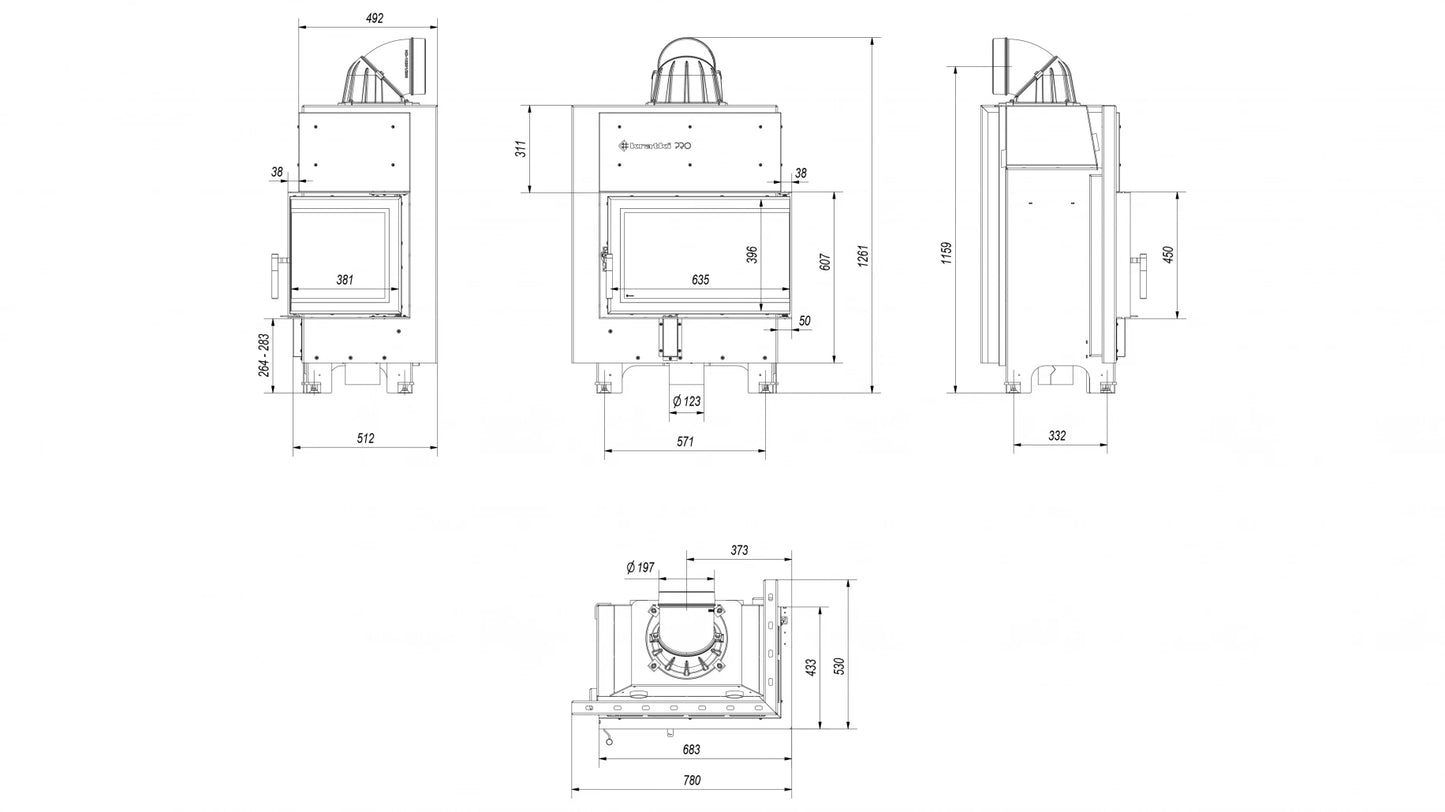 MBM100 Sticla Dreapta Samota Neagra