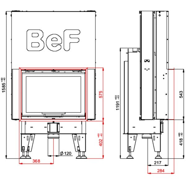 Focar Semineu BeF THERM V7