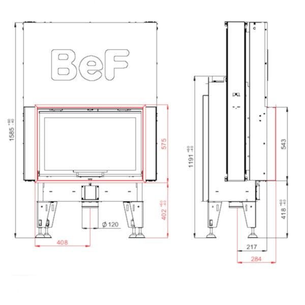Focar Semineu BeF THERM 8