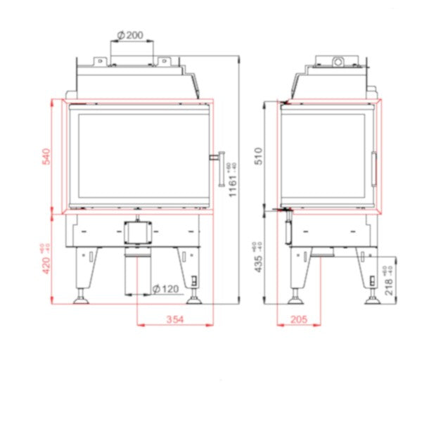 Focar Semineu BeF THERM 8CP