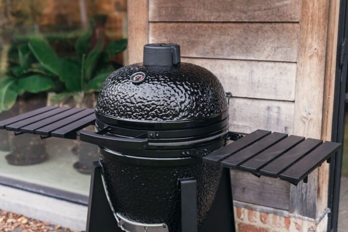 Gratar de gradina Kamado Black Rock Large 55, ceramica, cuptor, grill, afumatoare