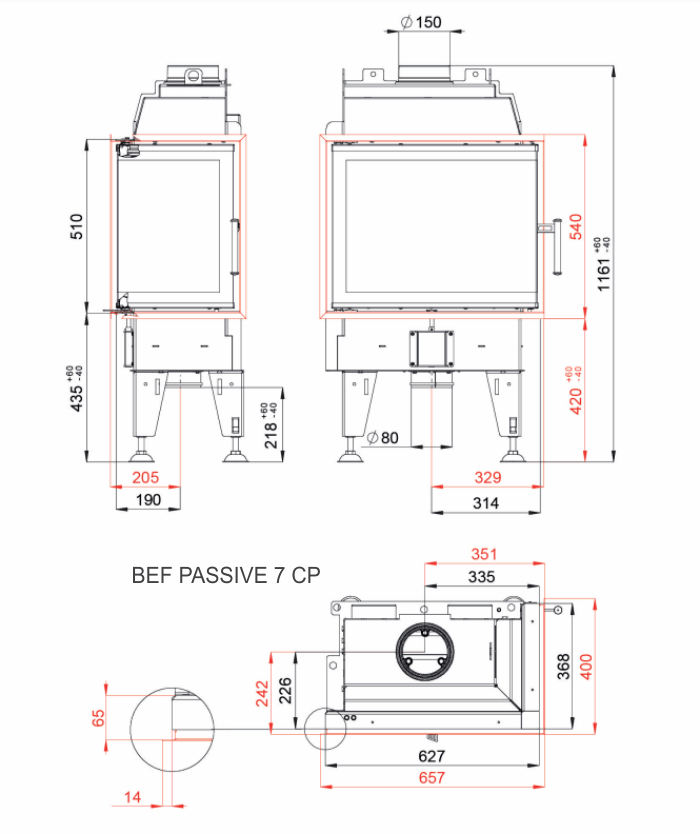 Focar semineu Bef Passive 7 CP