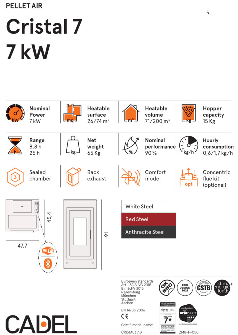 Soba peleti Cristal 3 (7kW)