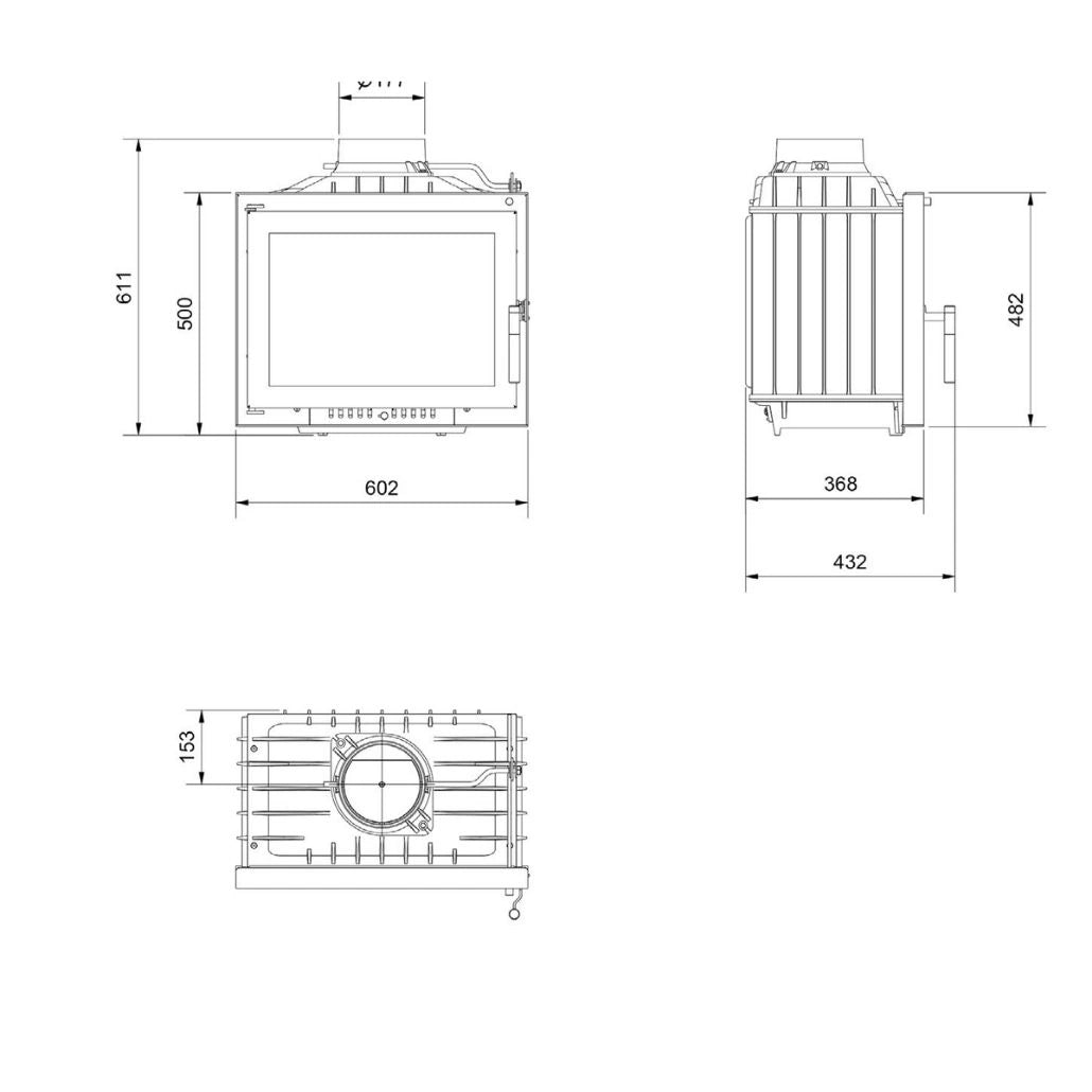 Focar fonta Bergen 8-11kW - 81% + combustie dubla