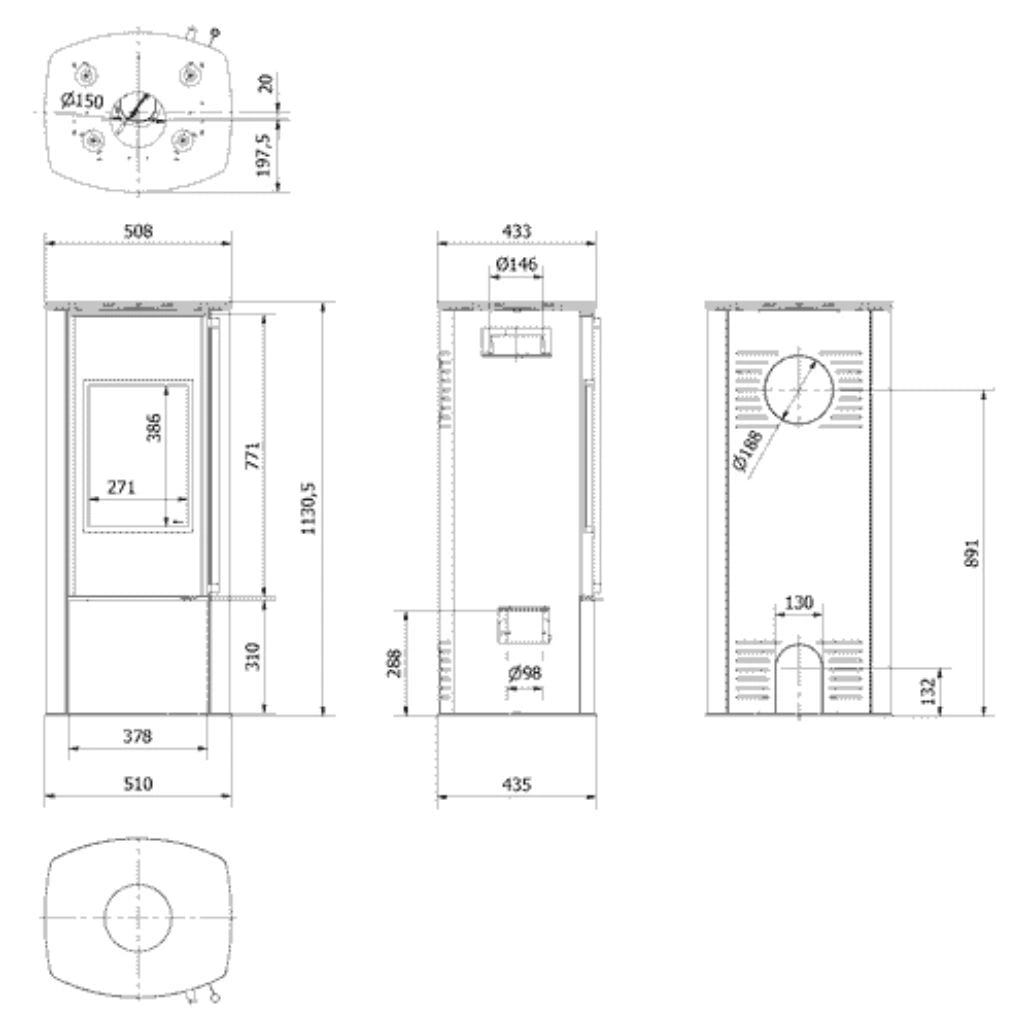 Soba Koza AB/ 5.5 kW otel + samota