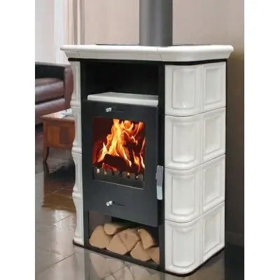 Soba pe lemne Domofire BERN I, 6 kW, crem-maro, teracota
