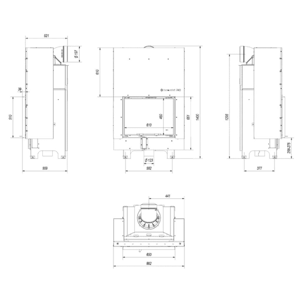 MBZ130 Deschidere Verticala Samota Neagra
