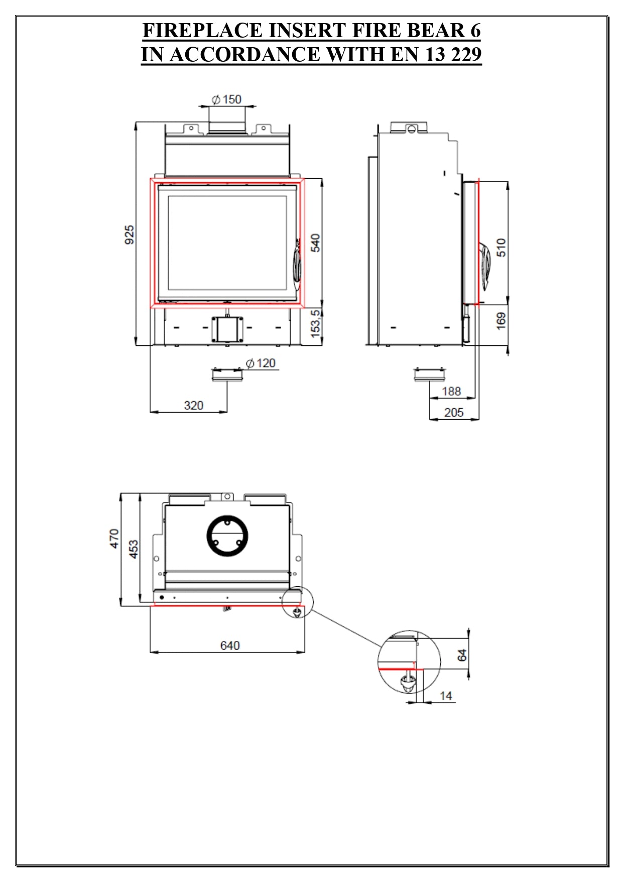 Focar semineu Bef Fire Bear 6