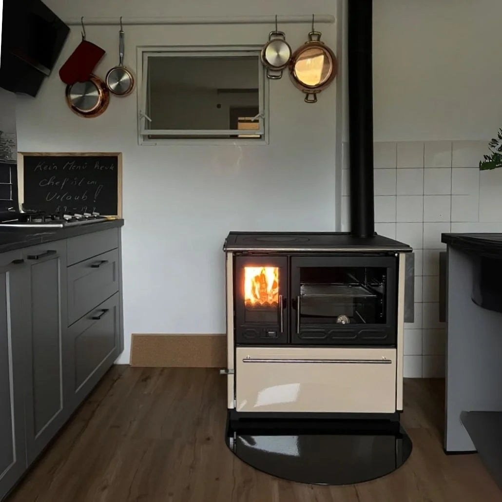 Soba de gătit PLAMEN 850 – Crem – 8 kW (racord dreapta)