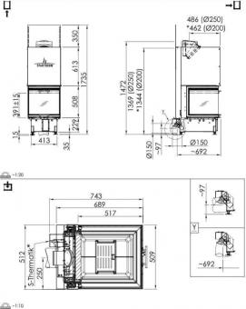 Spartherm Focar semineu Arte U-50h