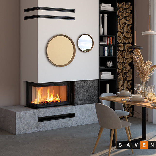 Șemineu SAVEN Energy 75х50х47 L ECO 15,1 kW Sticlă laterală stânga