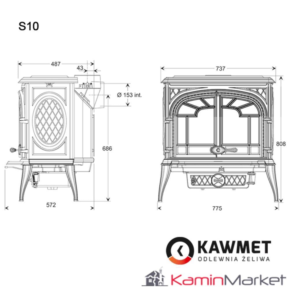 Sobă Fontă Kawmet Premium S10 ECO 13,9 kW