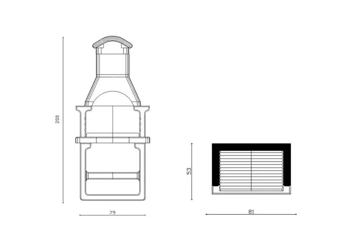 Gratar curte din beton Cola