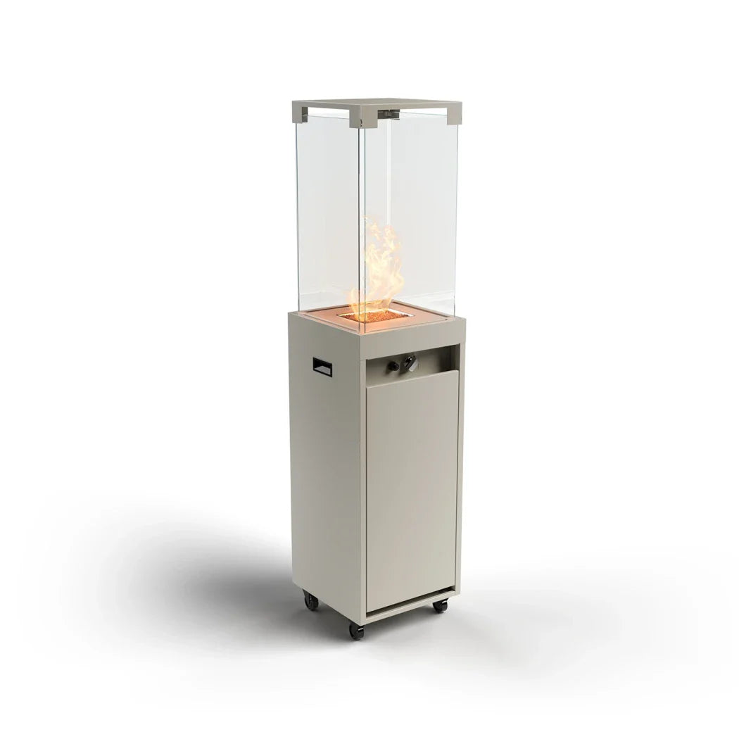 Încălzitor de terasă pe gaz Faro Silk Grey - Design elegant și mobilitate