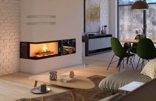 Focar semineu Heatro 81L Negru