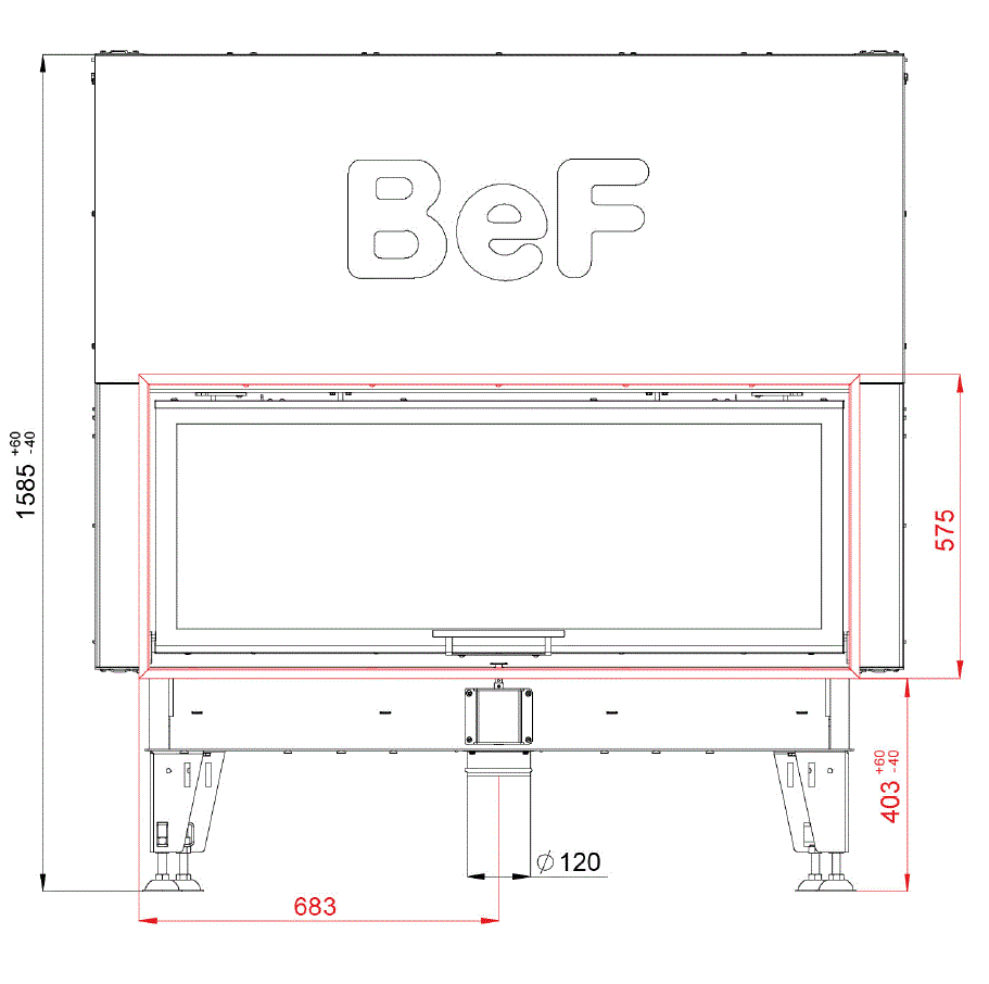 Focar Semineu BeF Therm V 10 C