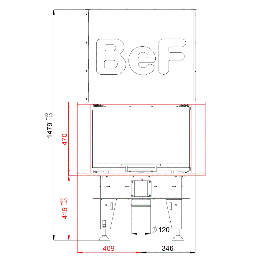 Focar Semineu BeF Therm V 6 C