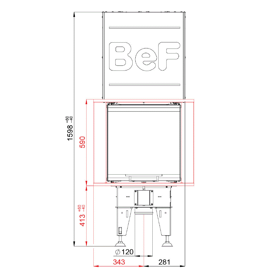 Focar Semineu BeF Therm V 6 U