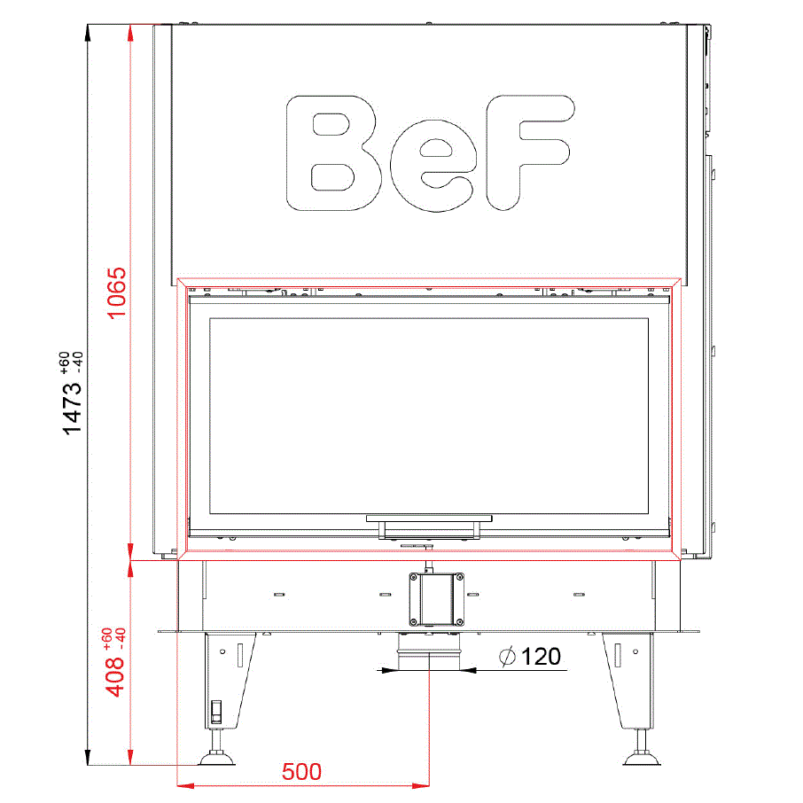Focar Semineu Tunel BeF Twin V 10 N II