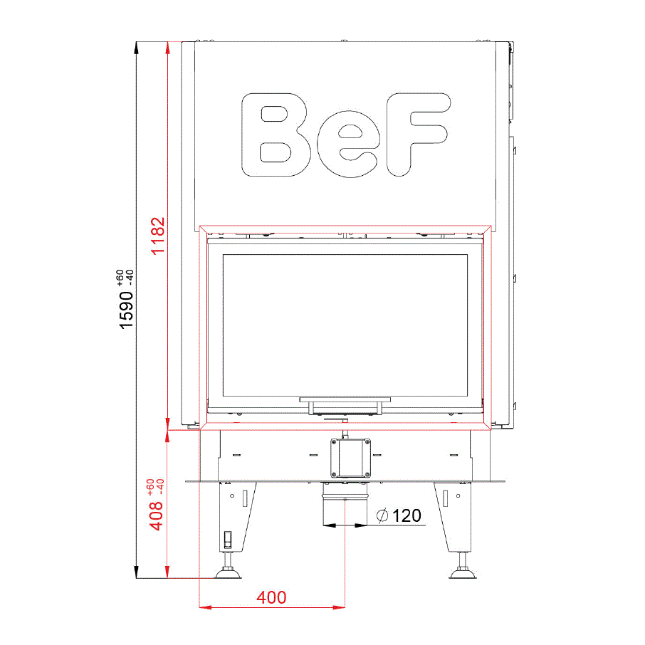 Focar Semineu Tunel BeF Twin V 8 II