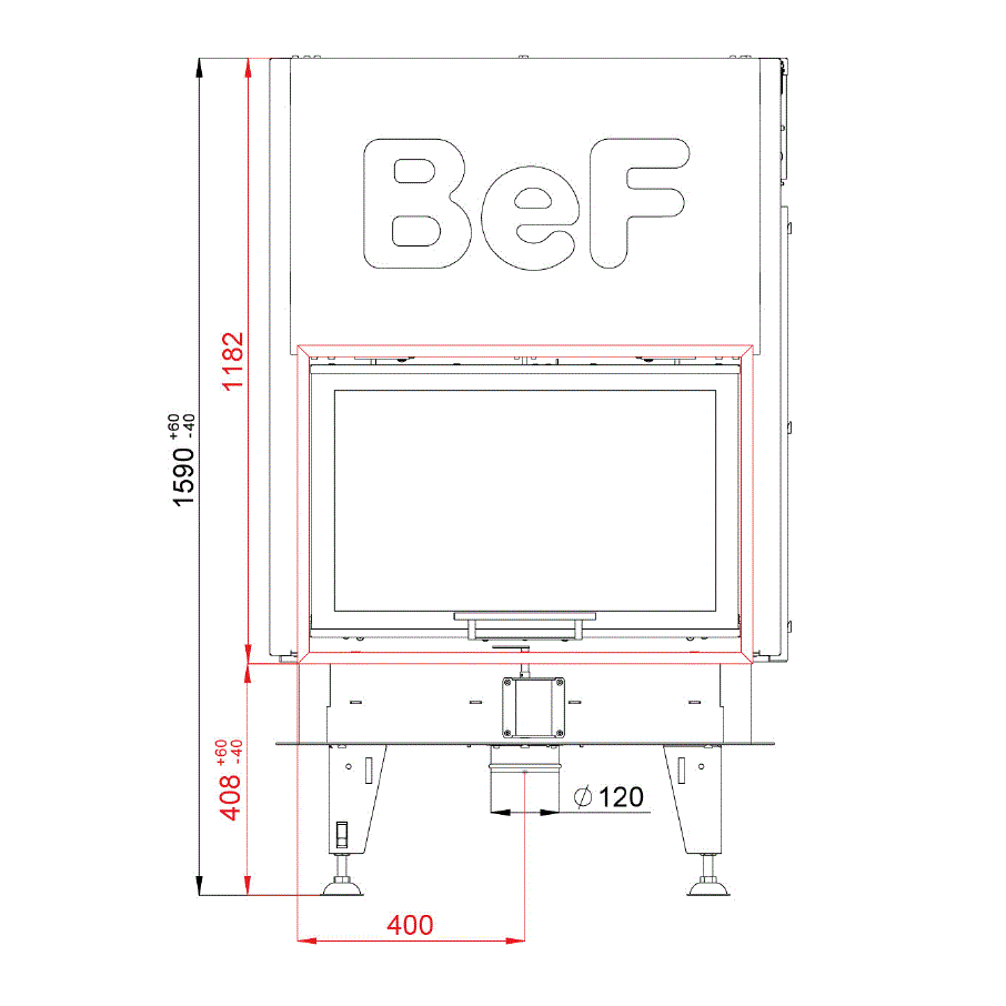 Focar Semineu Tunel BeF Twin V 8 N II