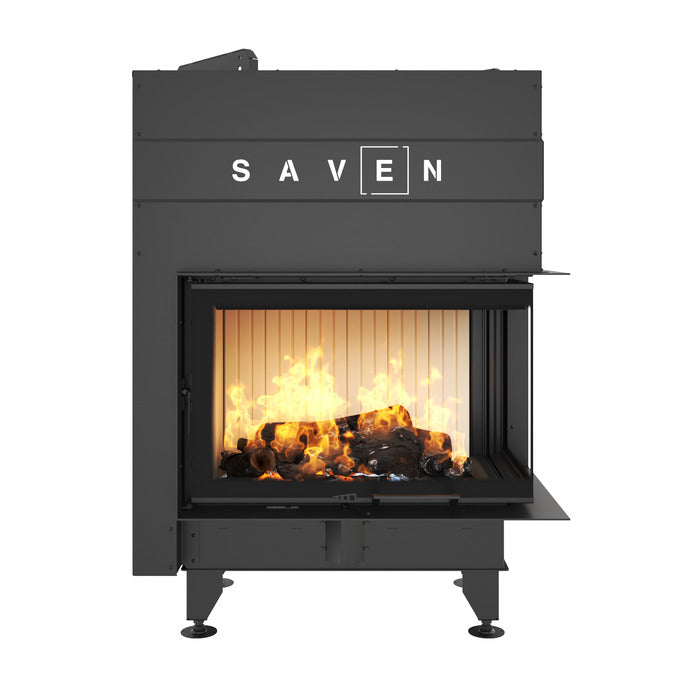Șemineu SAVEN Energy Up 75х50х47R (15,1 kW) ECO Ghilotină - Sticlă laterală dreapta