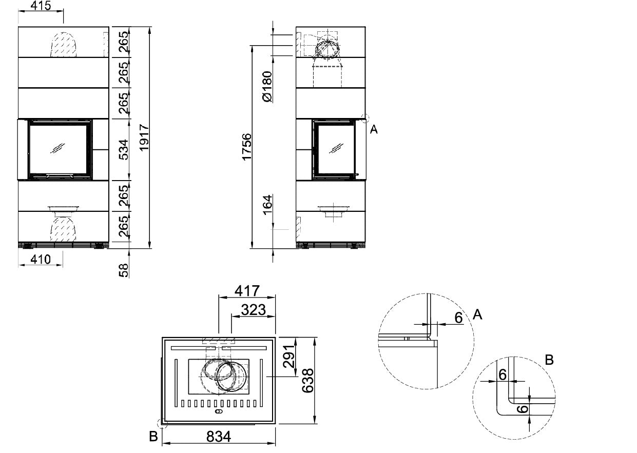 Semineu modular SIM Varia 2L-55h 2/3 Spartherm