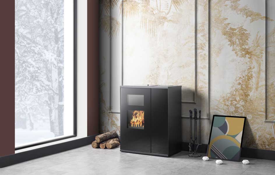 Termosemineu pe peleți și lemn Teba TP-30F Hydro Pellet, 29,2 kW