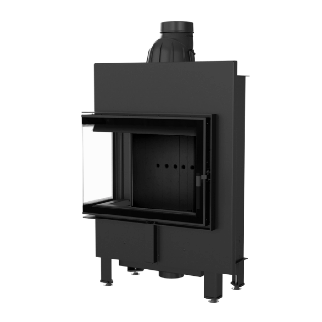Focar semineu S80 DECO - STICLA STANGA - Samota neagra