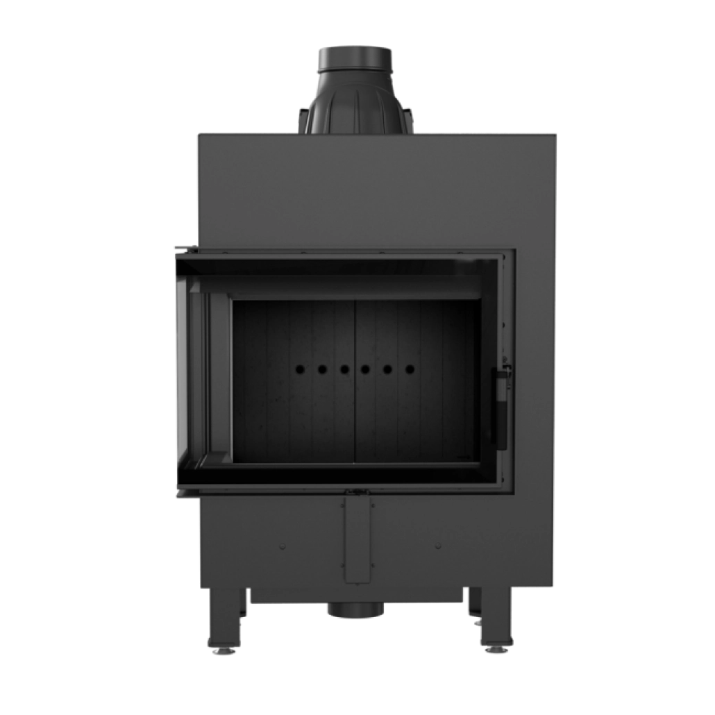 Focar semineu S80 DECO - STICLA STANGA - Samota neagra