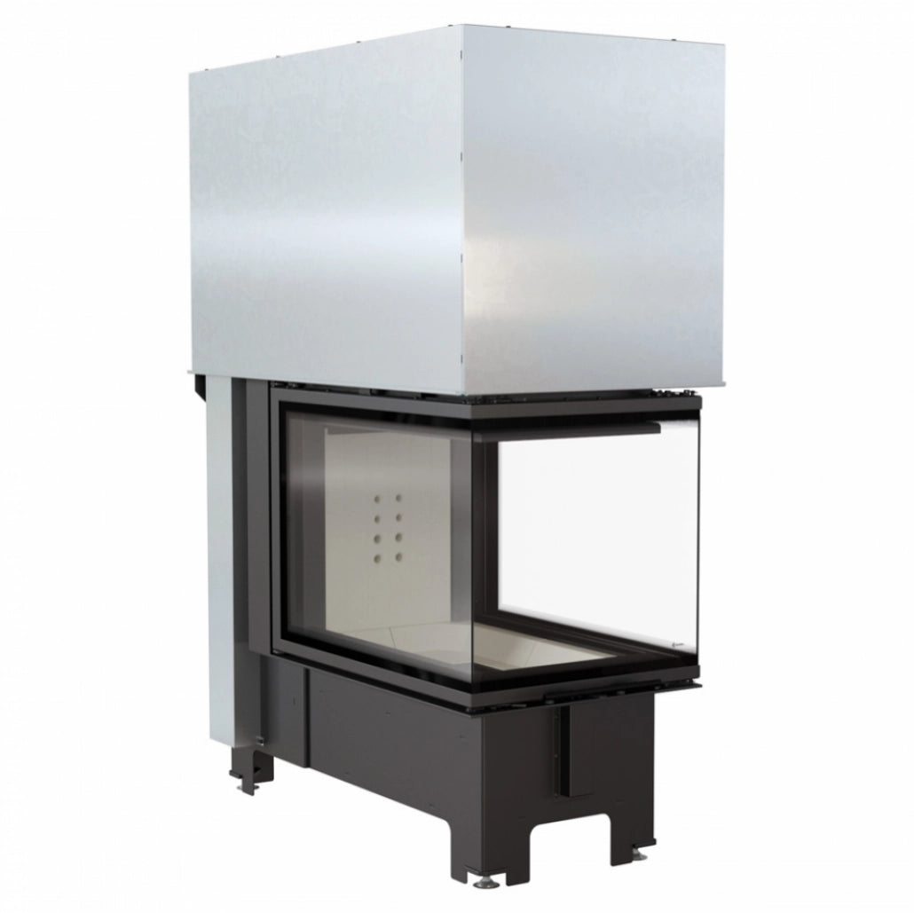Focar semineu NBU 500/700 3 laturi sticla + usa glisanta